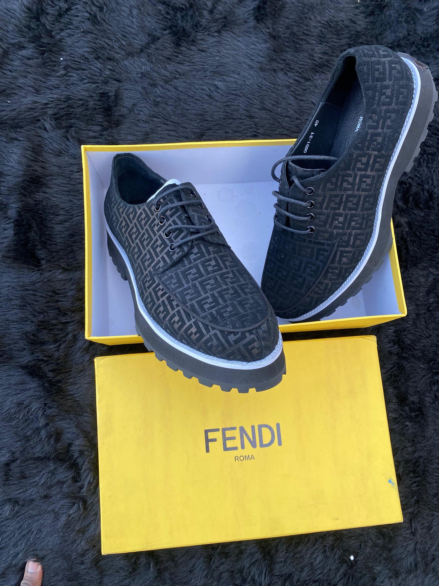 fendi black boot